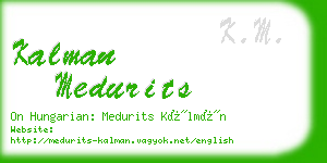 kalman medurits business card